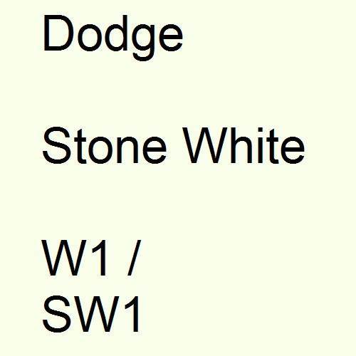 Dodge, Stone White, W1 / SW1.